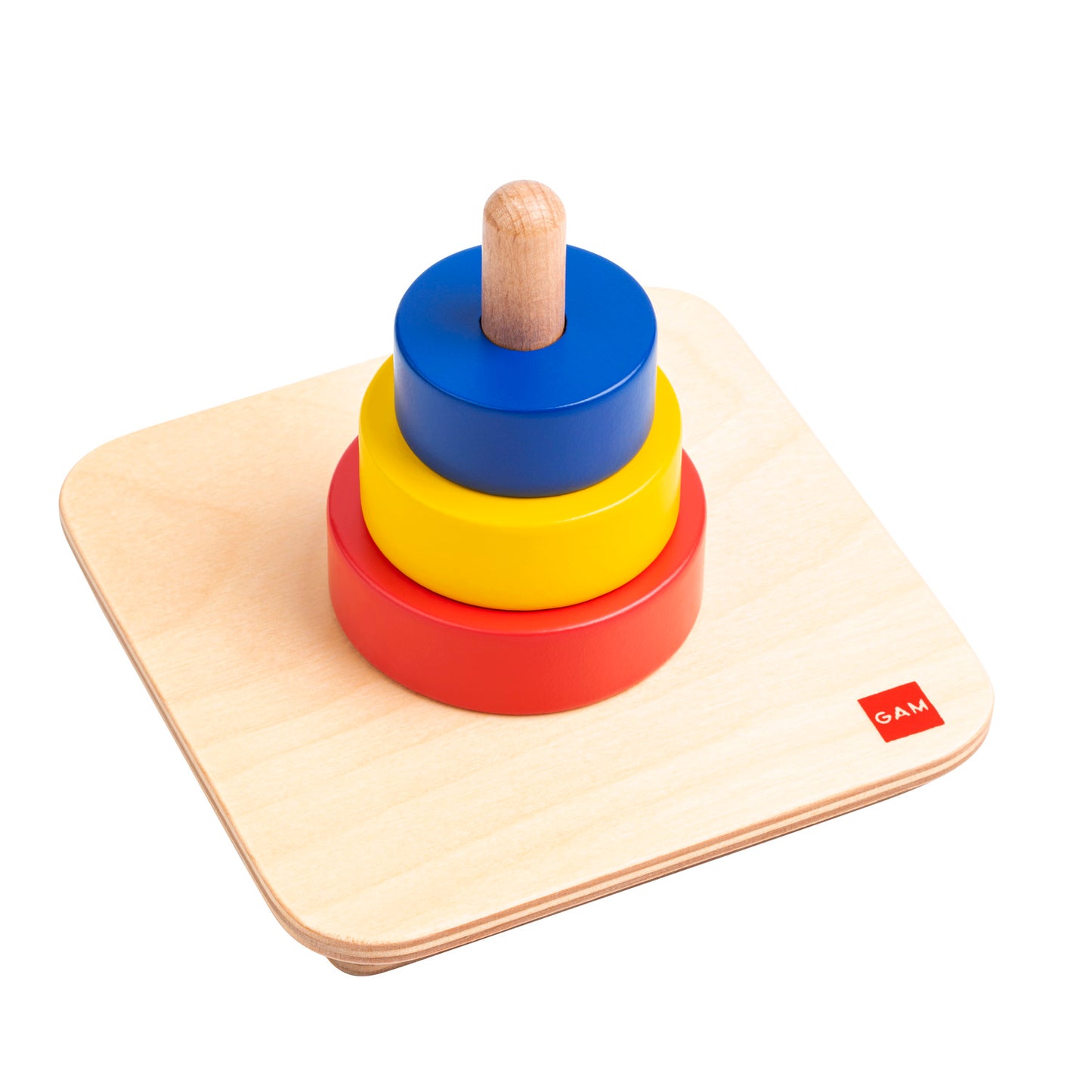 Three Coloured Discs On a Vertical Dowel (NL)