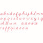 Nienhuis Medium Movable Alphabet: International Cursive - Red (NL)