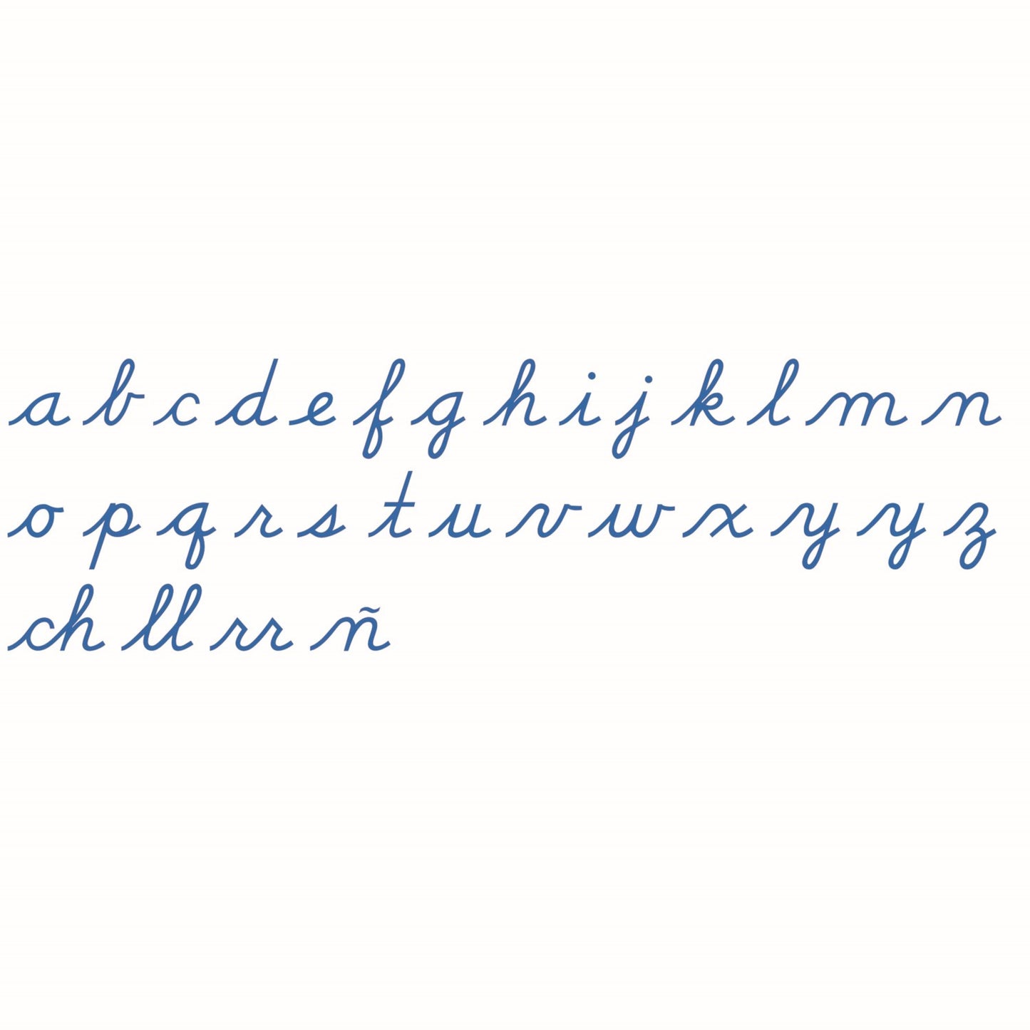 Nienhuis Medium Movable Alphabet, US Cursive, Blue (NL)