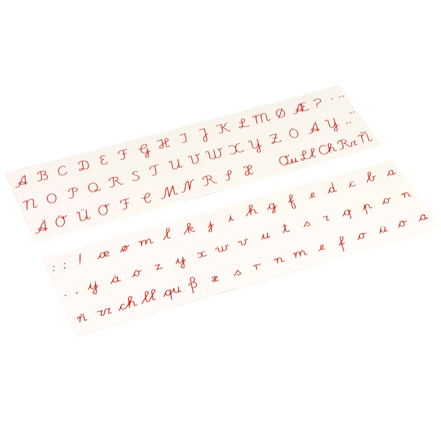 Nienhuis Printed Alphabet: International Cursive - Red (NL)