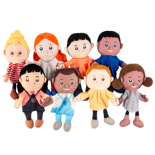 Glove puppets, set of 8 (NL)