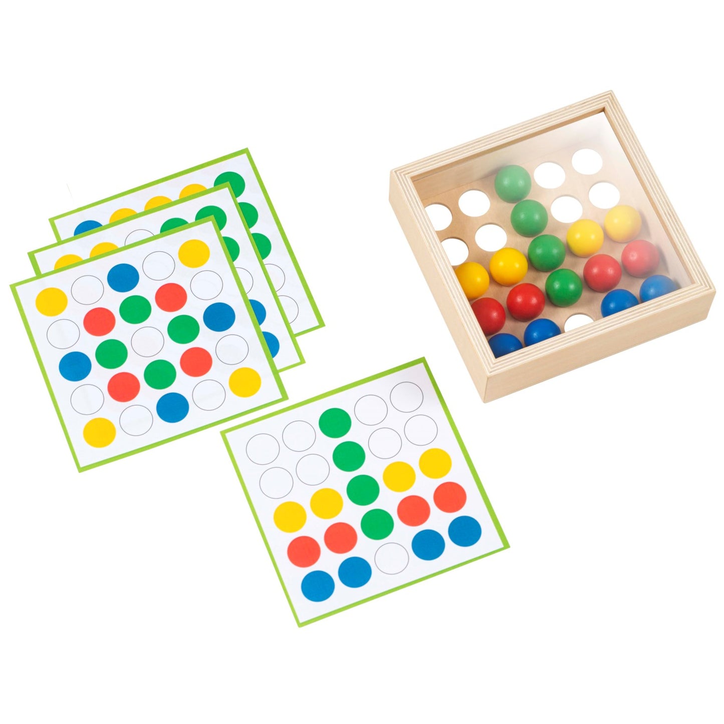 Mosaic tray with coloured balls (NL)