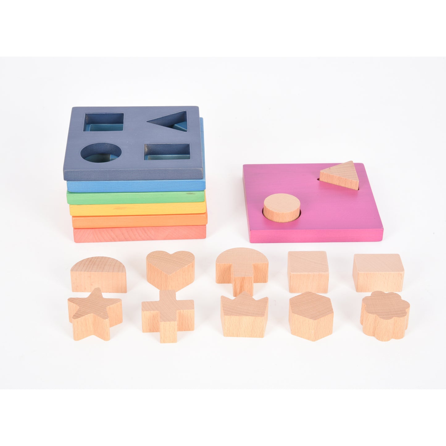 Rainbow Wooden Shape 3D Puzzle