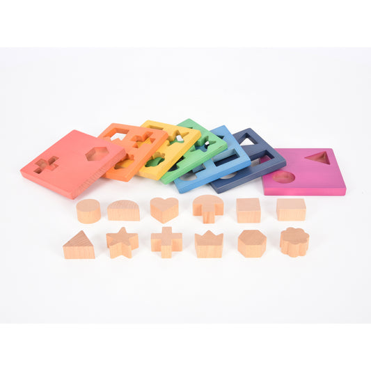 Rainbow Wooden Shape 3D Puzzle