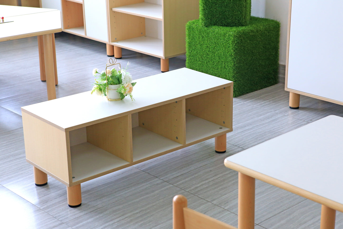 TODDLER 1-LAYER 3-COLUMN CABINET 40cm H (NL)