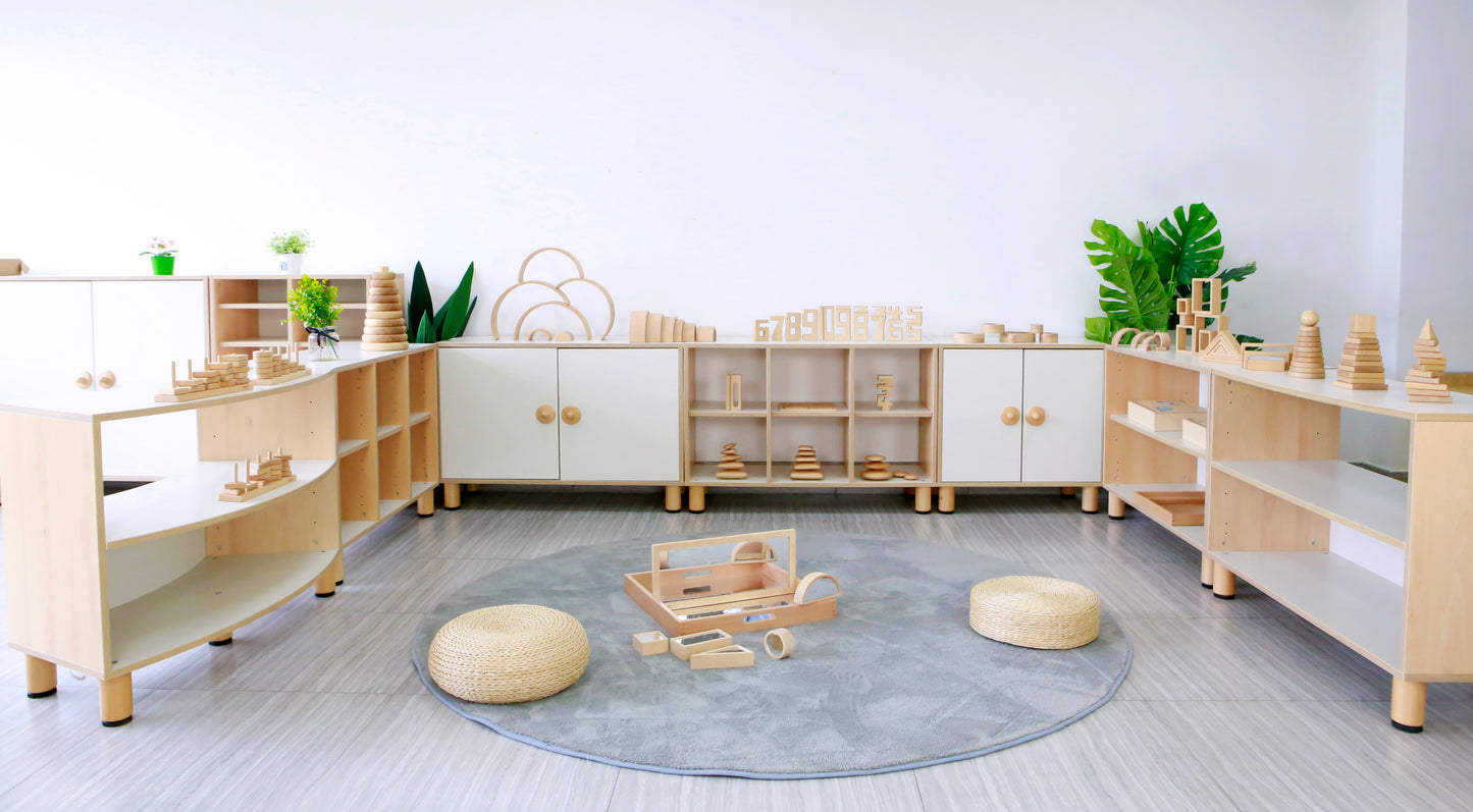 45° CURVED OPEN 2-LAYER CABINET 70cm H (NL)