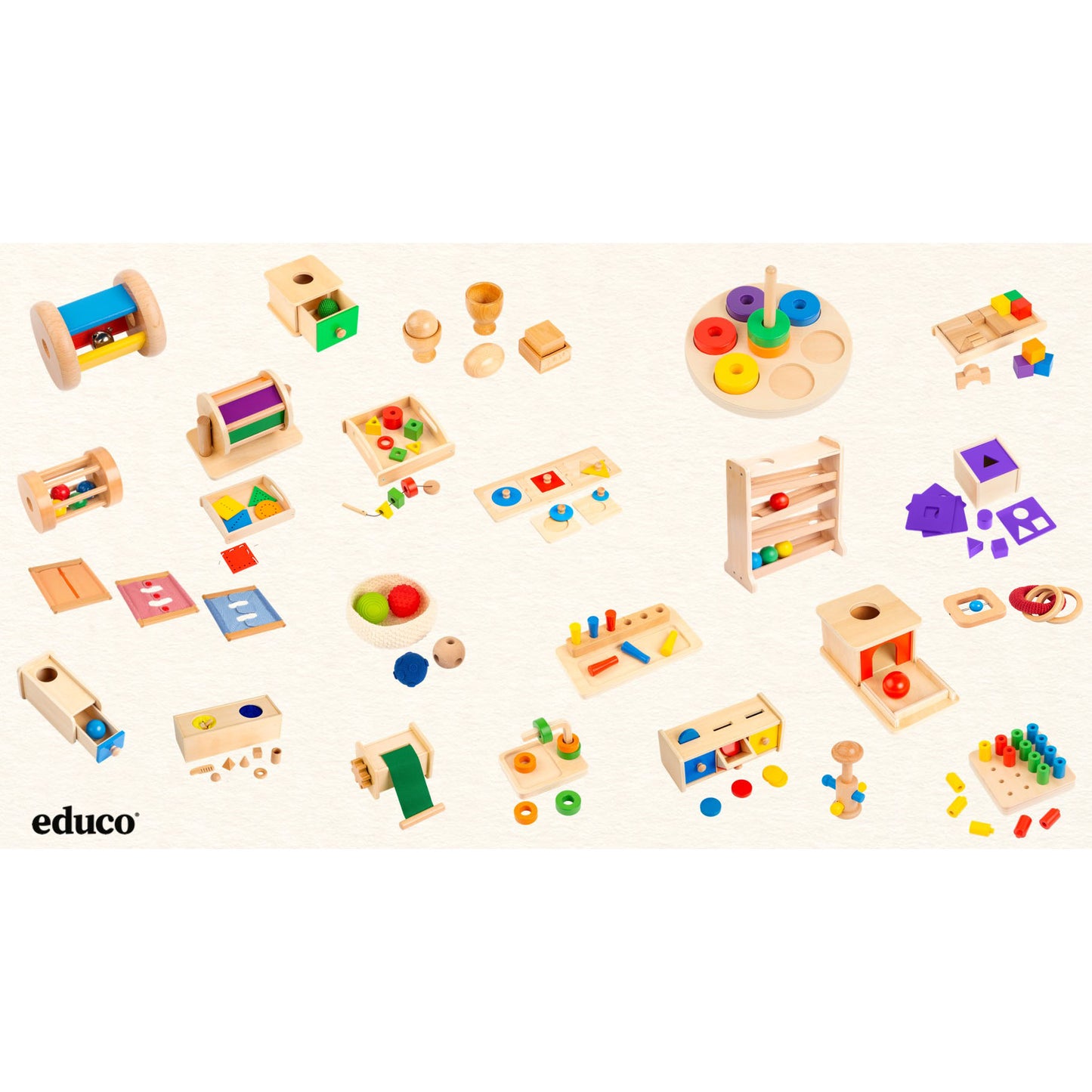 Educo Complete 4 -36 month Montessori Toy Set