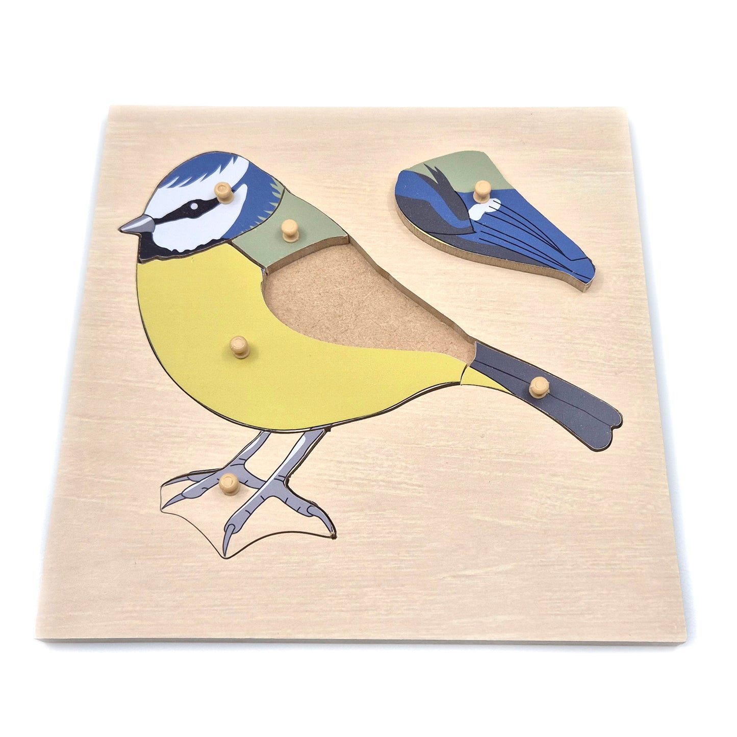 Native British Birds Peg Puzzles Set of 6