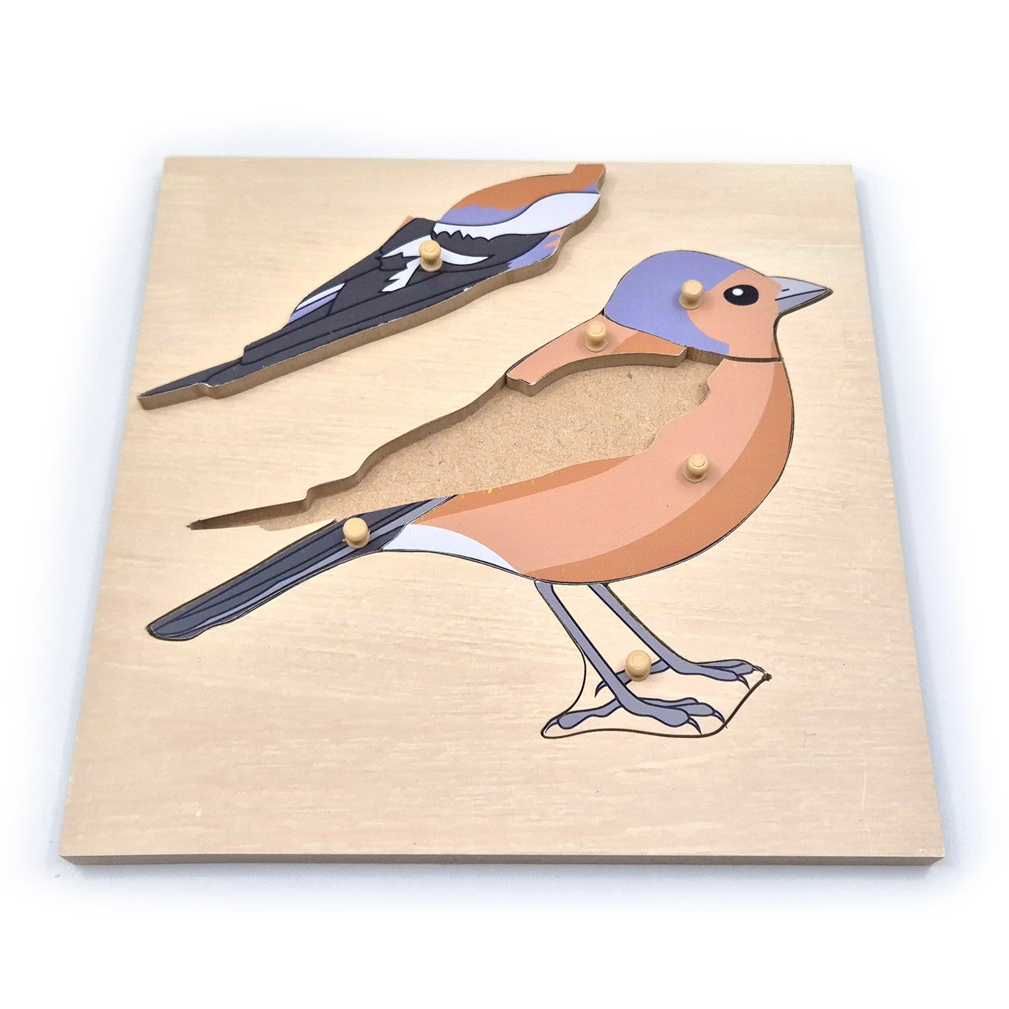 Native British Birds Peg Puzzles Set of 6