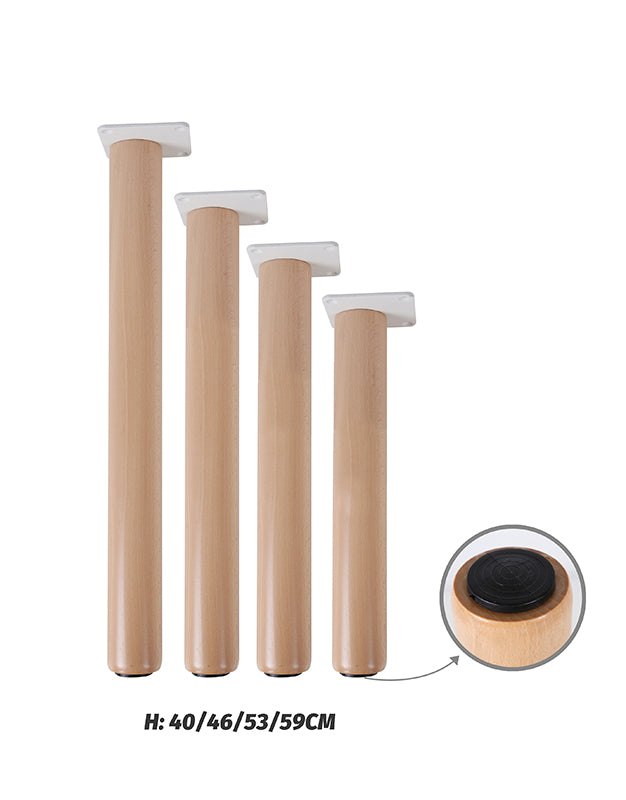 SET OF 4 WOODEN TABLE LEGS (NL)