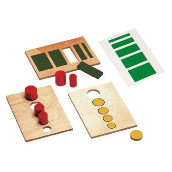 Wooden Montessori Tray Teaching Aids Education Toys with Handle Rectangular Small, Brown