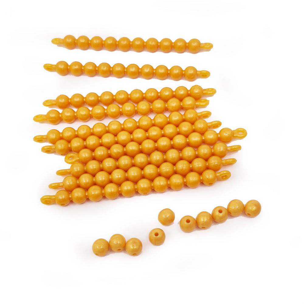 Tens Bead Bars (10) with 10 units beads - Connected beads