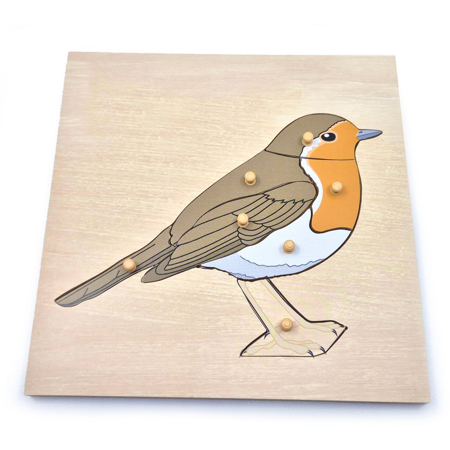 Native British Birds Peg Puzzles Set of 6