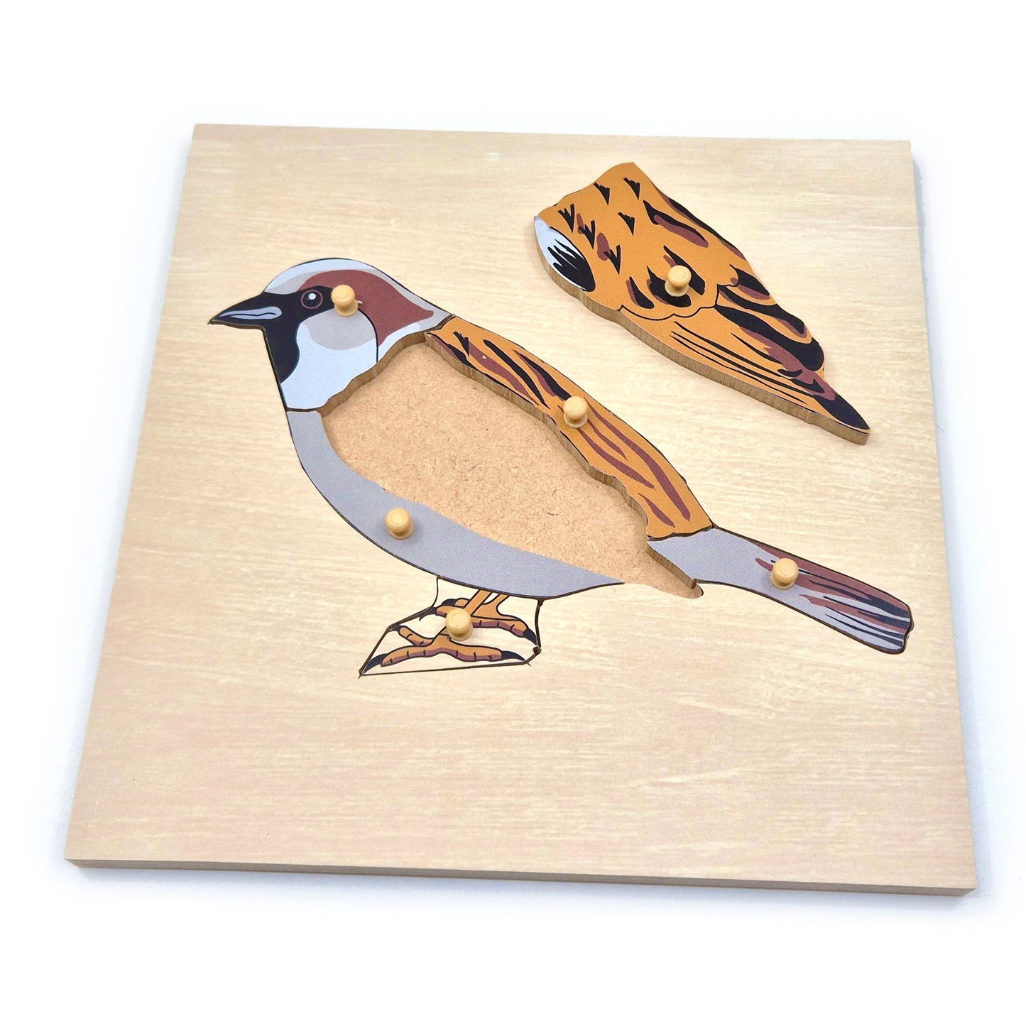 Native British Birds Peg Puzzles Set of 6