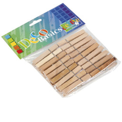 50 small wooden clothes pegs (NL)