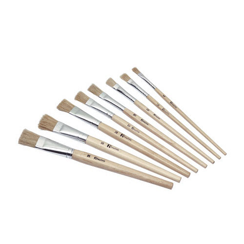 12 Short handled lyons paint brushes Flat ferrule (NL)