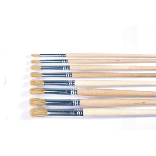 12 Short handled lyons paint brushes Round ferrule (NL)