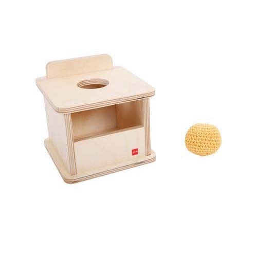 Montessori Imbucare Box With Knitted Ball