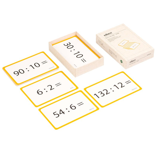 Maths flash cards - division (NL)