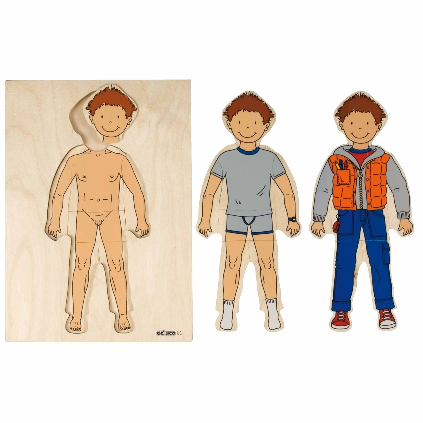 Getting dressed puzzle - boy (NL)
