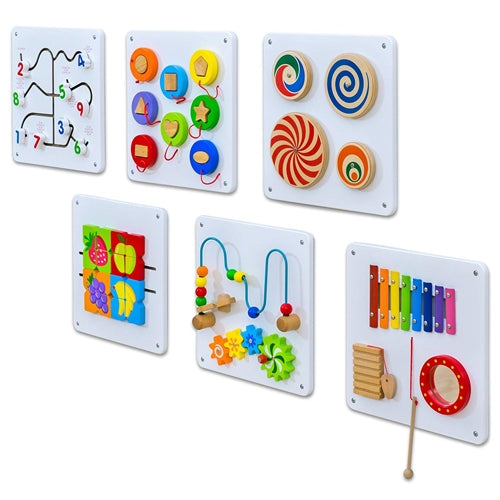 Set of 6 Motor Skills Wall Panels