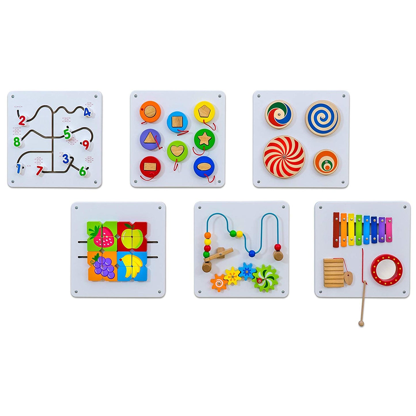 Set of 6 Motor Skills Wall Panels