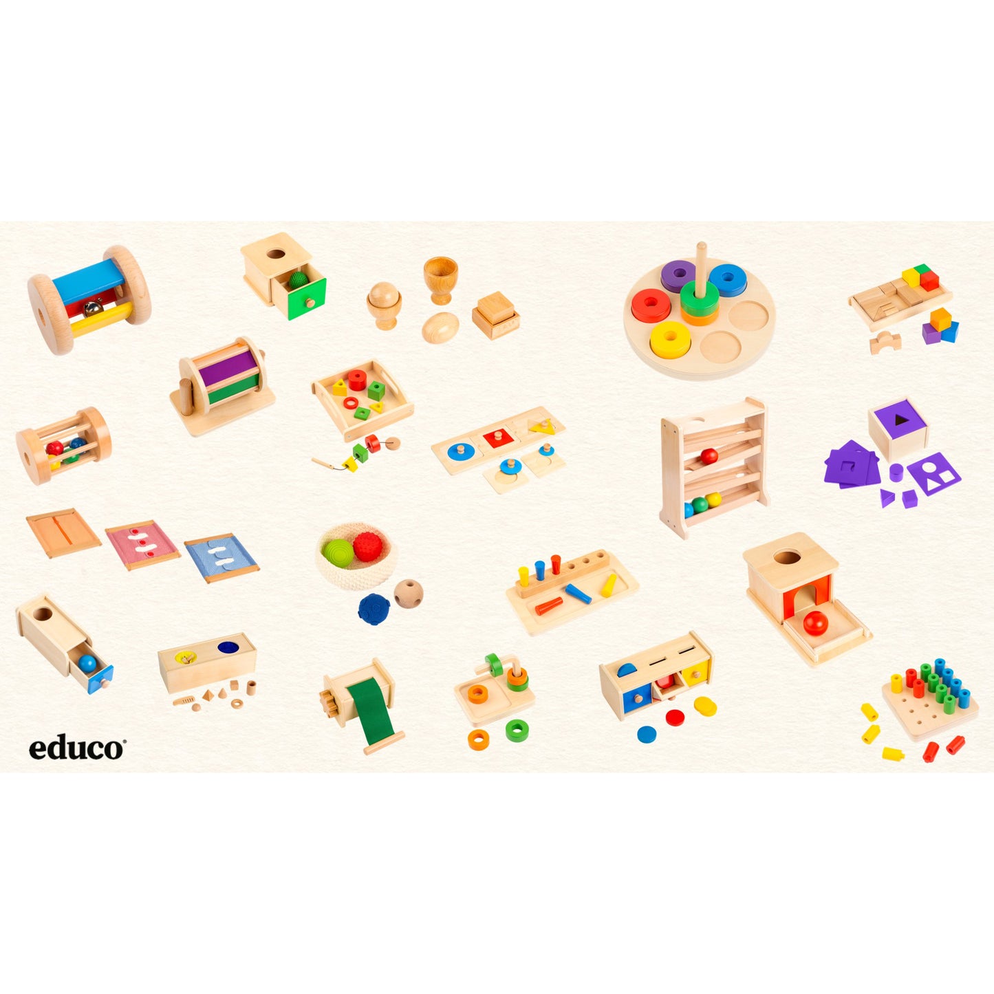 Educo Complete 4 -36 month Montessori Toy Set (NL)