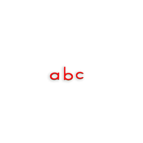 Red Small Movable Alphabet Vowels