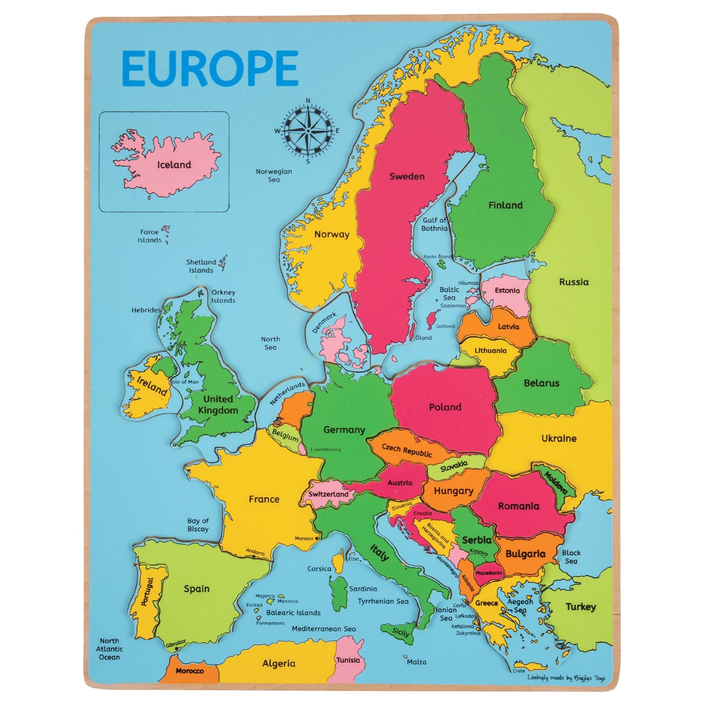 Discount Europe Map Labelled Inset Puzzle
