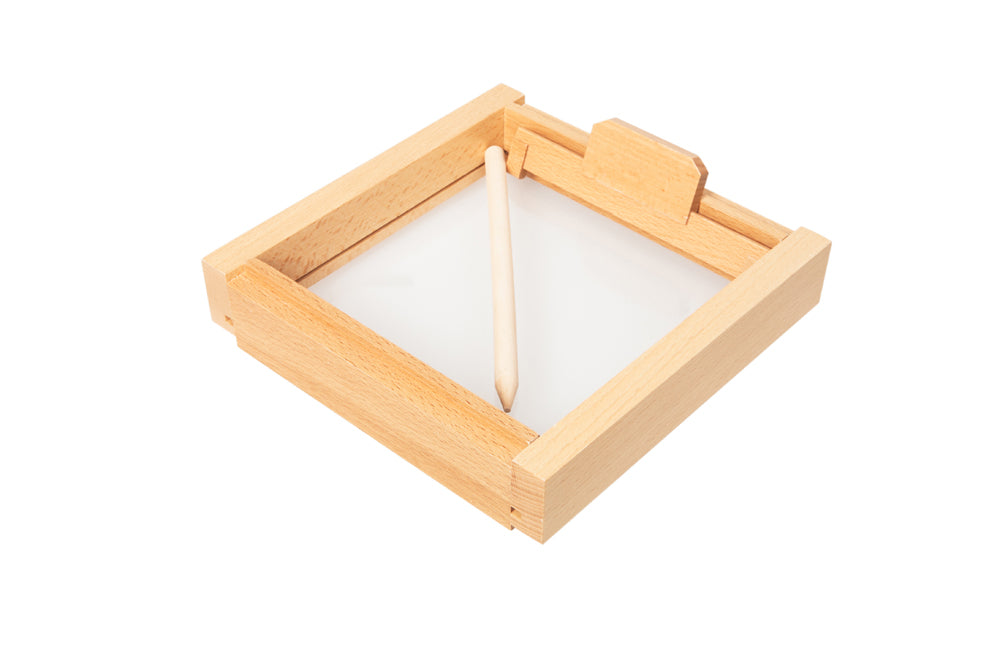 Small Sand Tray with Clear Base and Smoothing Tool