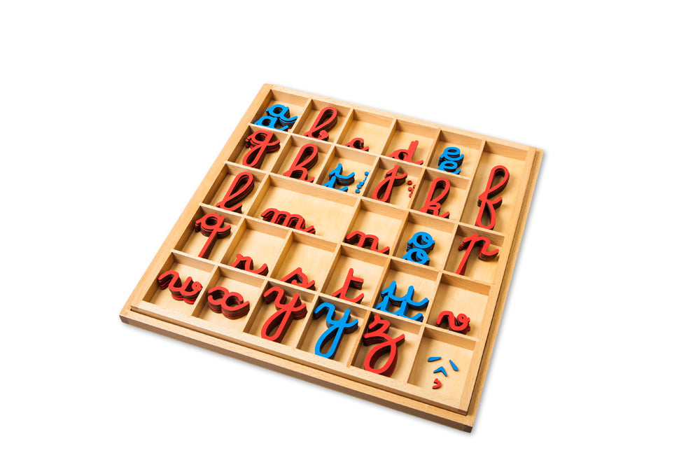 Box for French Cursive Movable Alphabet (no letters)