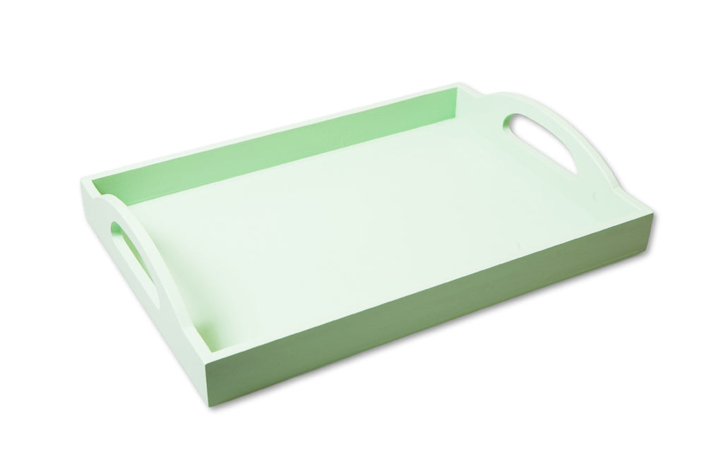 Green A4 Wooden Tray