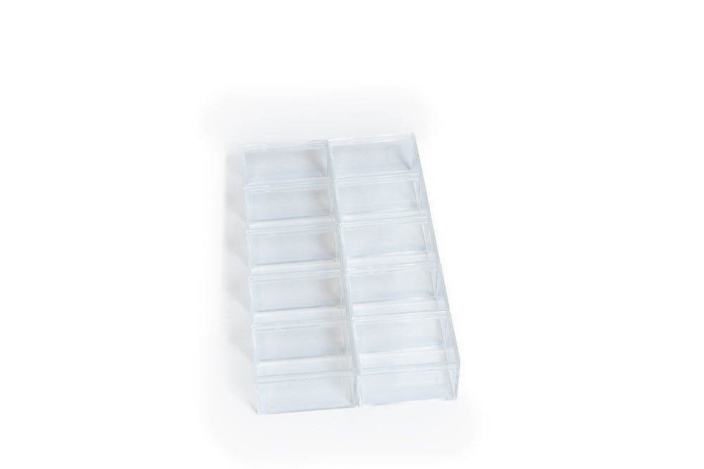 10 small acrylic boxes