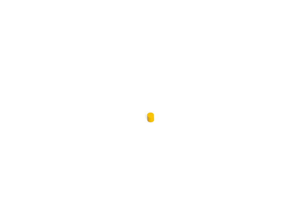 1st Yellow knobless cylinder: replacement smallest yellow cylinder 10mm