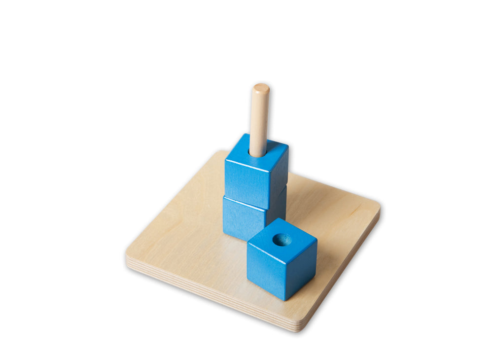 Cubes on a Vertical Dowel (small)