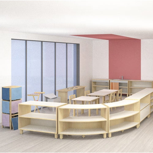 Curved Learning Area Furniture Set  (NL)