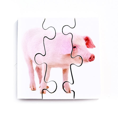 6 Farm Animals Simple Wooden Jigsaws