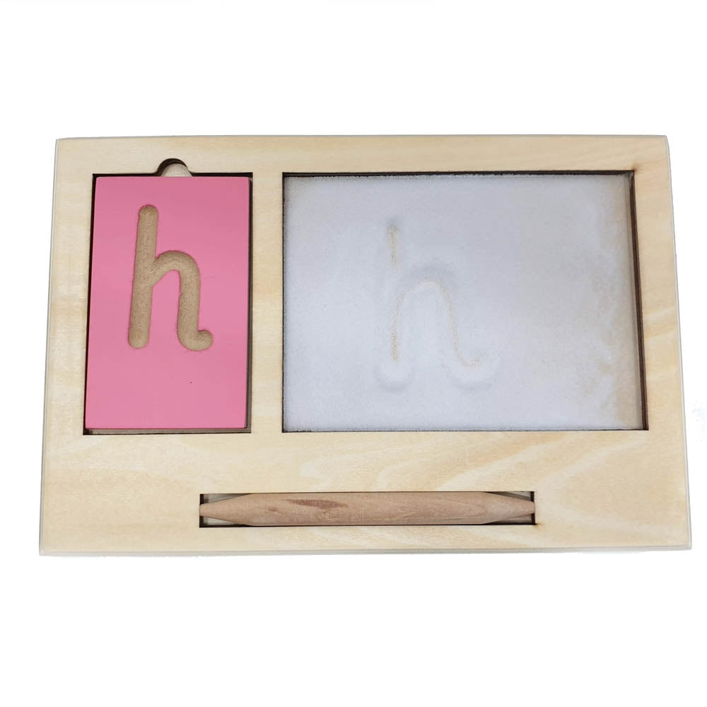 Mini Grooved Letter Tiles: Sassoon Lower Case with Tray and Stylus