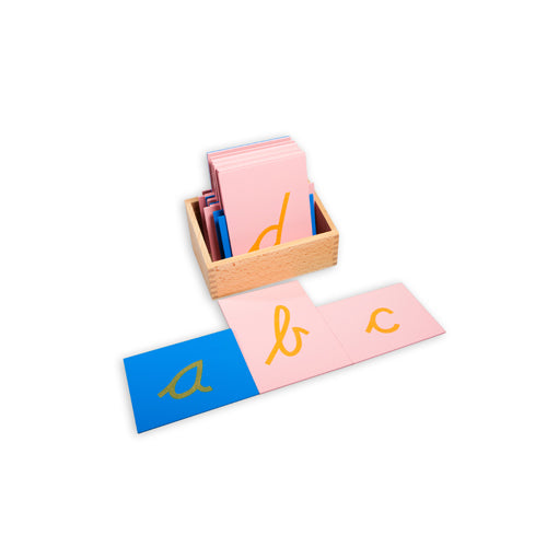 Montessori Sandpaper Letters - Lower Case Cursive
