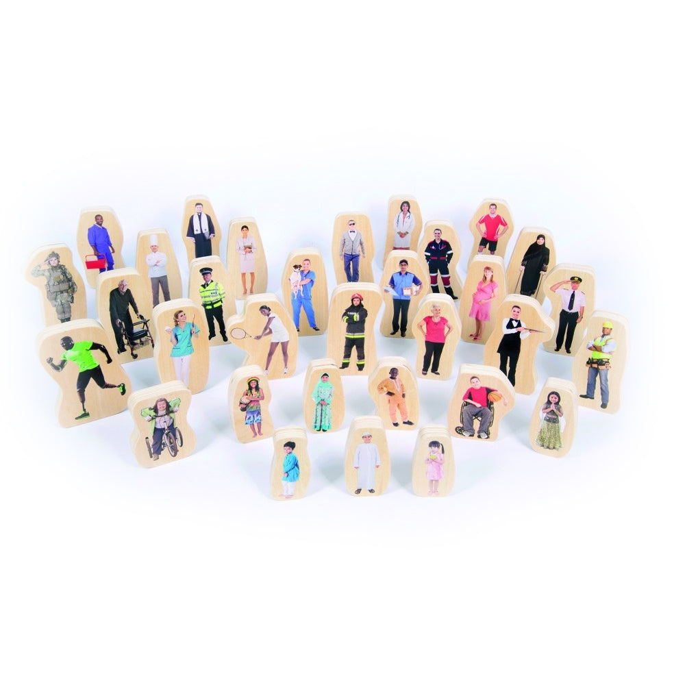 People in my Community Wooden Blocks