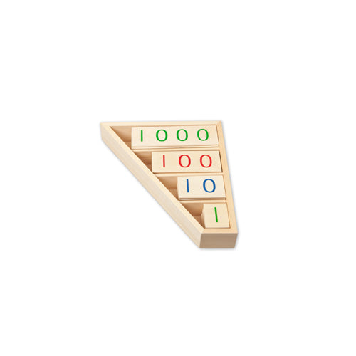 Montessori Wooden Small Place Value Cards in Configured Box