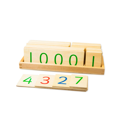 Montessori Wooden Large Place Value Cards 1-9999