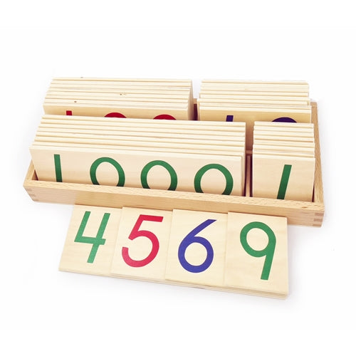 Montessori Wooden Large Place Value Cards 1-9999