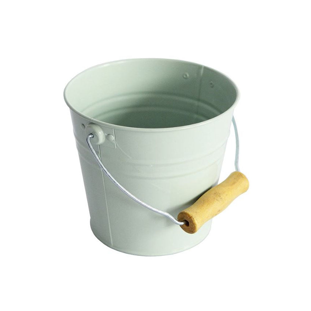 Pale Green Metal Bucket