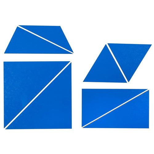 Nienhuis Montessori Spares Set of Blue Constructive Triangles