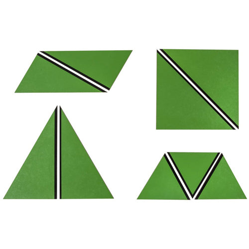 Nienhuis Montessori Spares Set of Green Constructive Triangles
