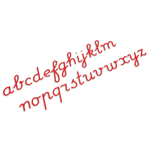 Nienhuis Montessori Medium Movable Alphabet: International Cursive - Red