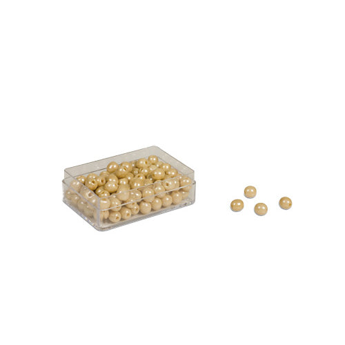 Nienhuis Montessori 100 Golden Bead Units, Ind. Beads, Glass