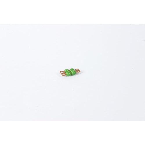 Nienhuis Montessori Spares Individual Glass Bead Square Of 2: Green