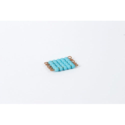 Nienhuis Montessori Spares Individual Glass Bead Square Of 5: Light Blue